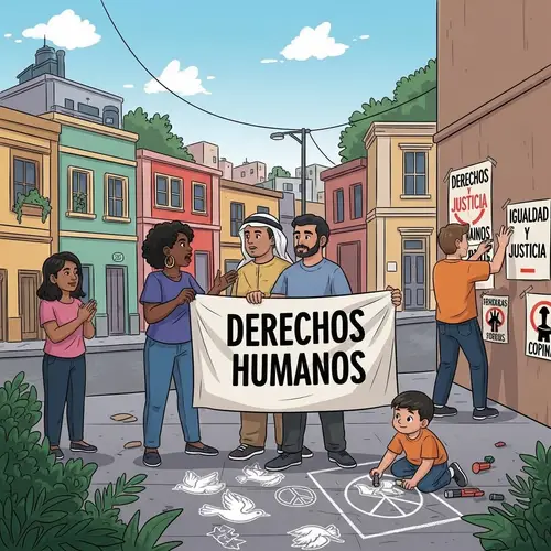 Colombia Human Rights Reflection Cartoon