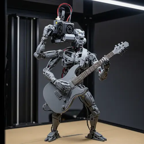 3D Printed Guitar-Playing Robot Design | Mechanical Limbs