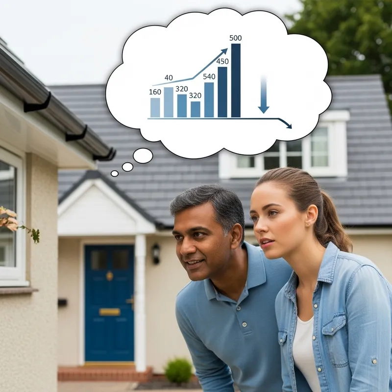 Couple Evaluating Home with Credit Score Concerns Couple Evaluating Home with Credit Score Concerns