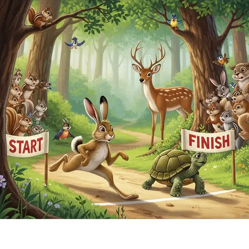 The Tortoise and the Hare: A Fable of Perseverance and Victory