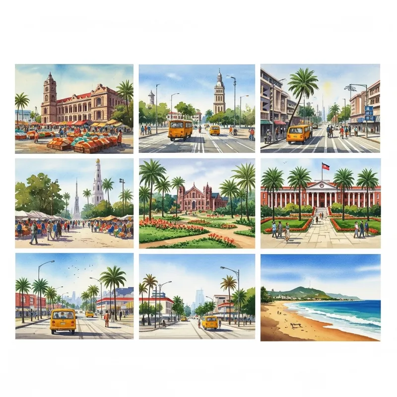 Kenyan Cities Watercolor Paintings | Urban Landscapes