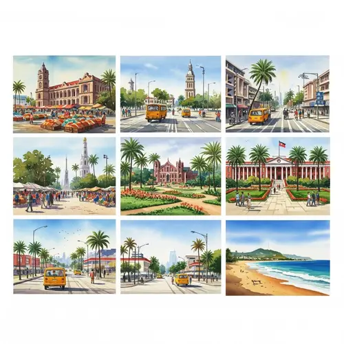 Kenyan City Watercolor Paintings | Vibrant Urban Landscapes