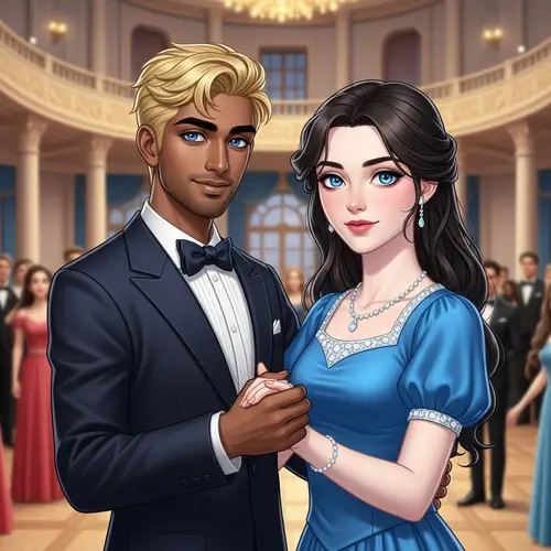 Elegant Ballroom Dance: South Asian Male & Caucasian Lady