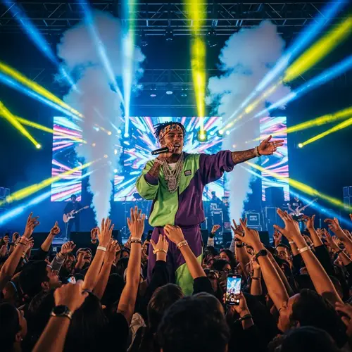 Duki in Colombia: Urban Musician Concert Performance