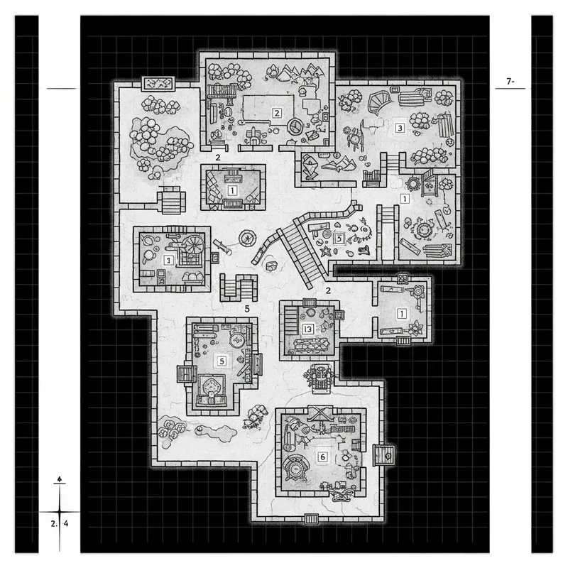 Ultimate Bandits' Dungeon Map for Fantasy Dungeon Master