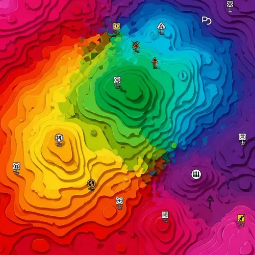 Abstract Crime Map Art: Colorful Crime Representation