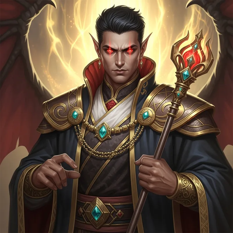 Asmodeus Humanization: South Asian Demon King Regal Attire