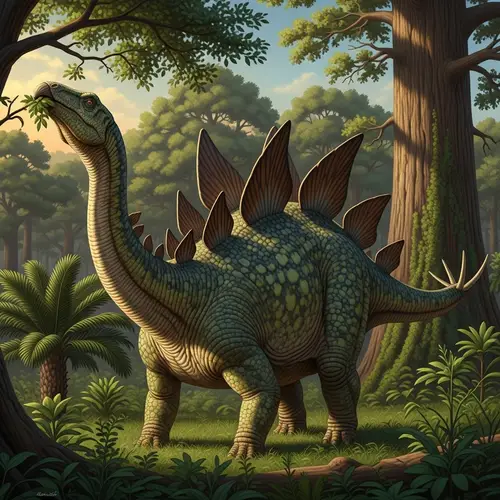 Majestic Dinosaur in Prehistoric Paradise