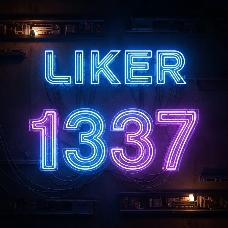 Neon LIKER1337 Artwork: Modern Digital Design