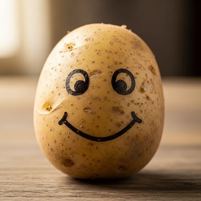 Potato with Face - Playful Food Art Potato with Face - Playful Food Art