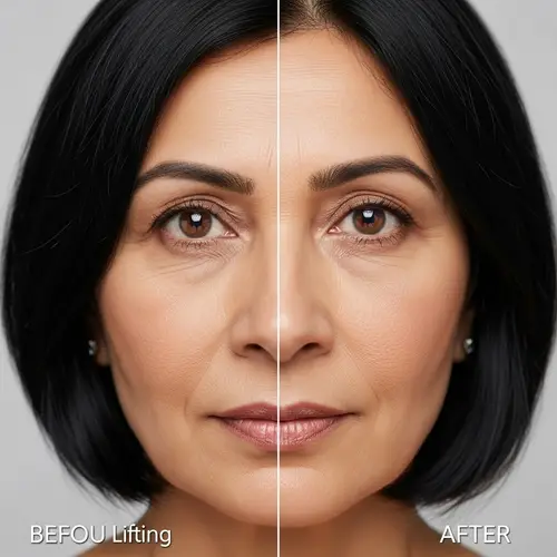 HIFU Lifting Transformation: Before and After Comparison