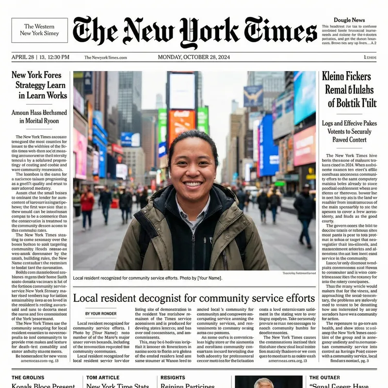 Your Photo on The New York Times Cover