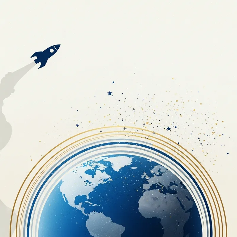 Explore the Universe: Rocket & Globe Design