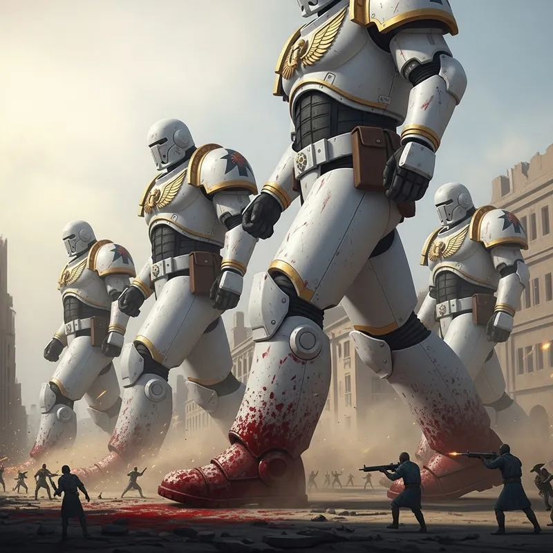 Epic Battle: Stormtroopers Overlook War-Torn City