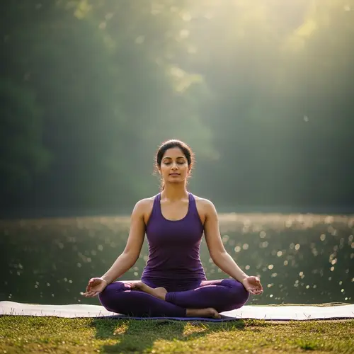 Serene Meditation by a Tranquil Lake