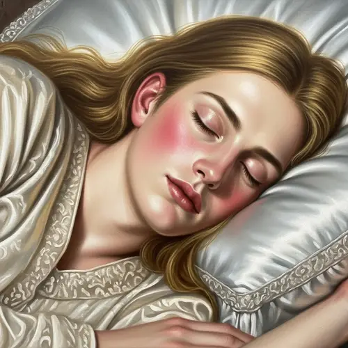 Serene Sleeping Figure Oil Painting | Tranquil Repose Artwork
