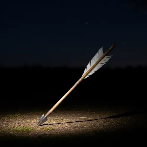 Arrow Touched by Moonlight: A Serene Night Scene