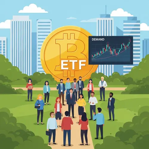 Bitcoin ETF Symbol in Global Financial Park - Real-time Demand Graph