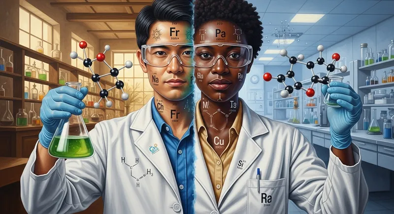Chemistry Personified: A Unique Oil Painting