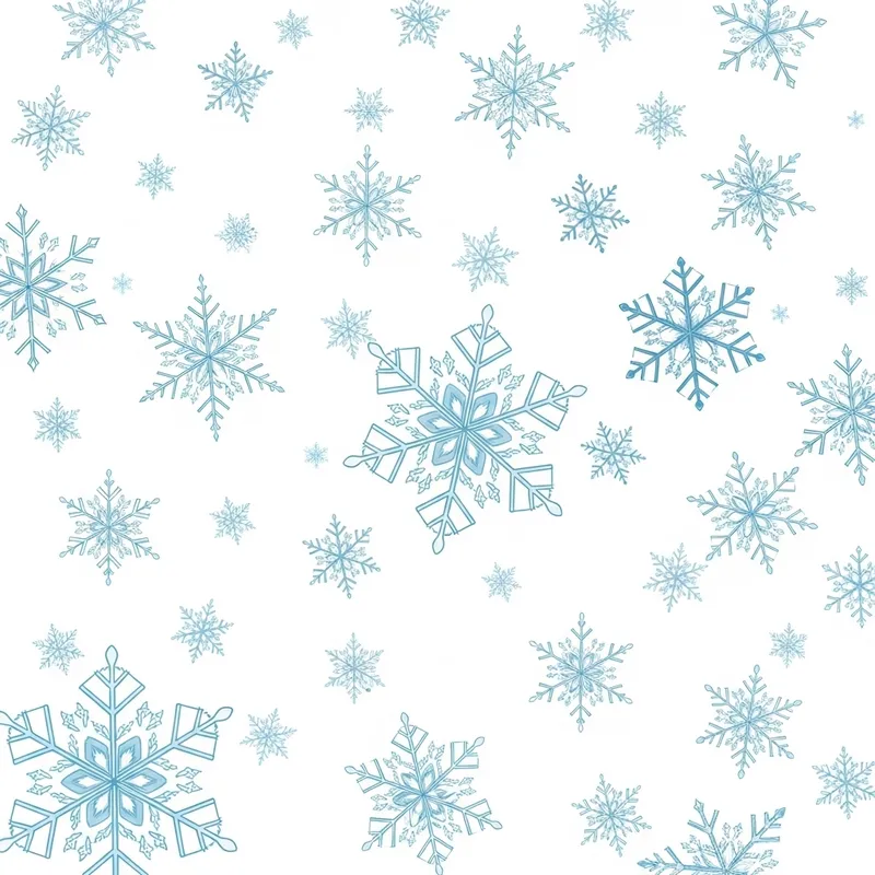 Intricately Designed Snowflakes - Vector Image on White Background Intricately Designed Snowflakes - Vector Image on White Background