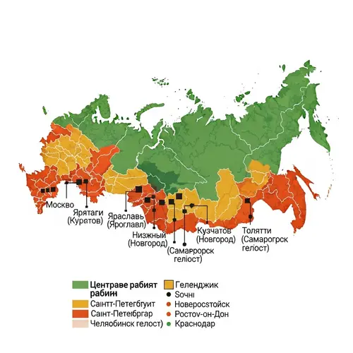 Map of Russia 2024: Events in Central, Northwestern, and Southern Districts