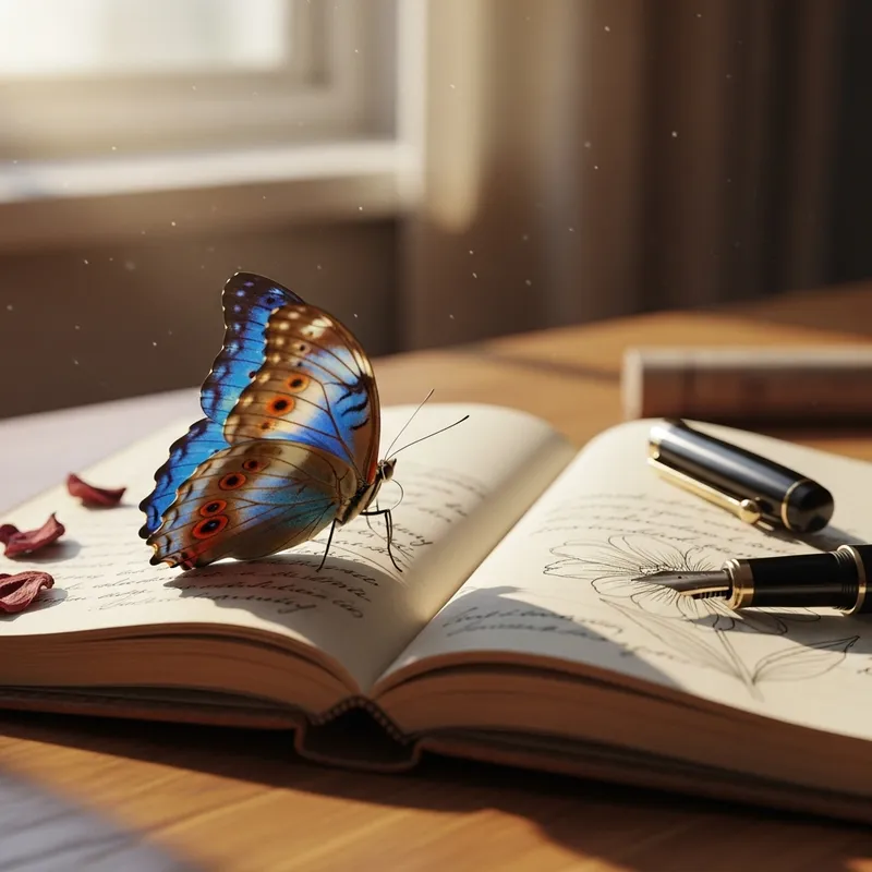 Butterfly Inspiration on a Notebook