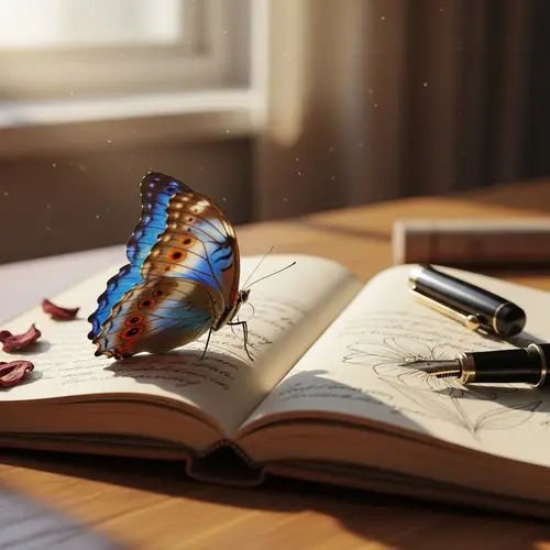 Butterfly Inspiration on a Notebook
