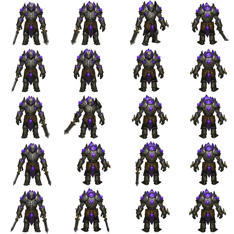 Warforged Armorer Artificer with Purple Crystal Details