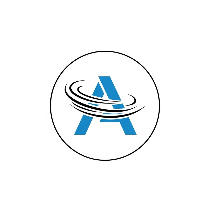 Modern Logo Design Featuring Stylized Letter 'A' in Vibrant Blue