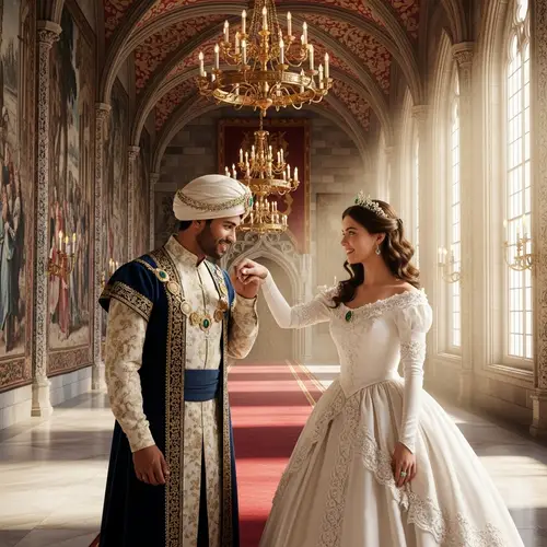 Prince Kissing Princess Hand: A Royal Romance