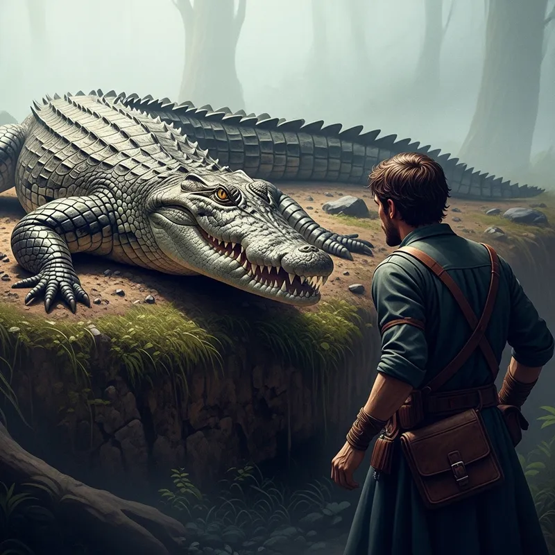 Confronting a Crocodile: Man versus Beast