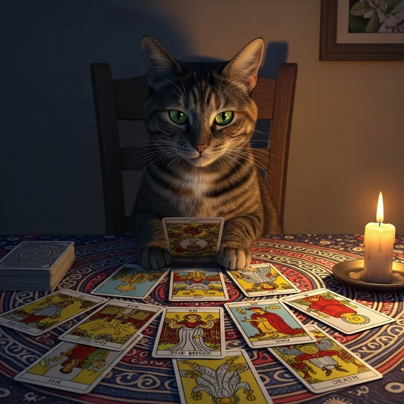 Mystical Tortoiseshell Tarot Cat Insights