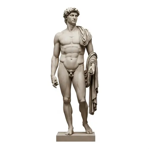 Stoic Greek Statue: Valor and Resilience in Art