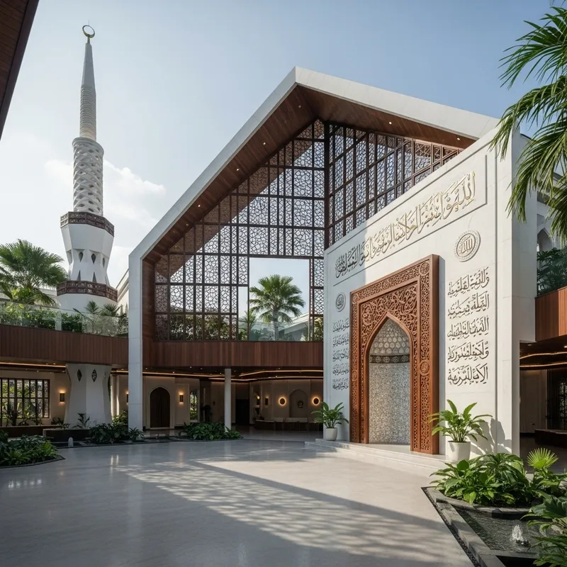 Unique Mosque and Surau in Plentong: A Stylish Design