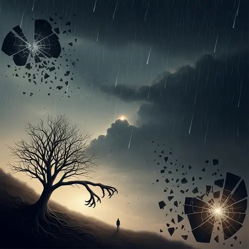 Abstract Representation of Depression | Symbolism of Solitude and Hope