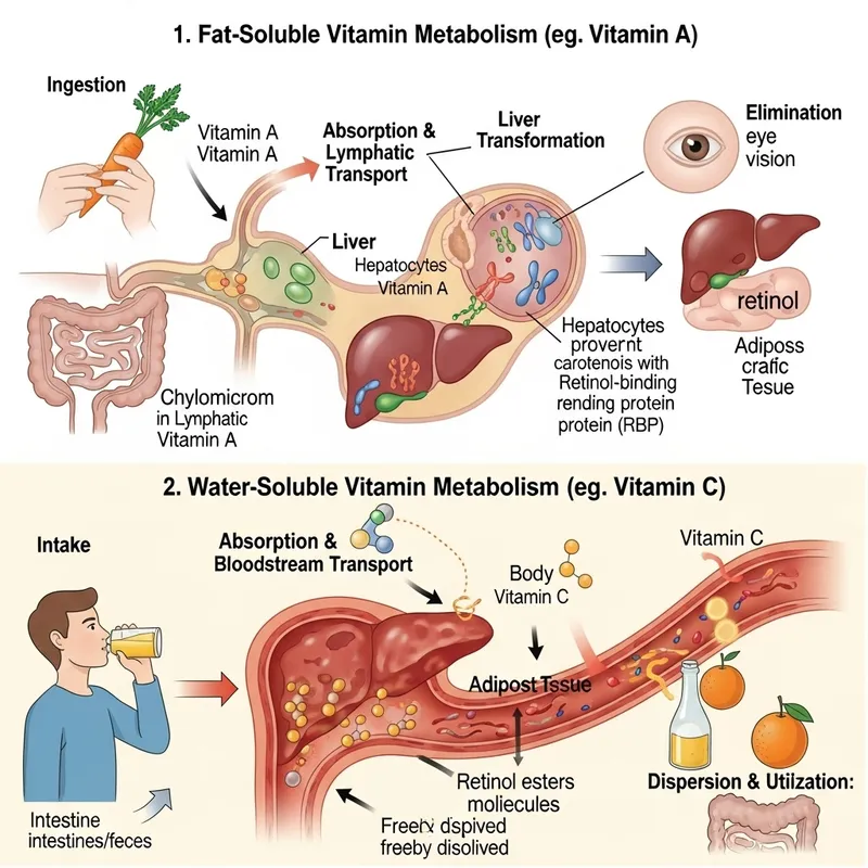 Metabolism of Vitamins: A Visual Guide