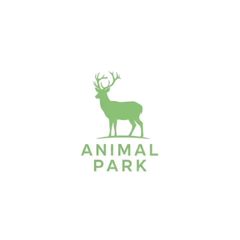 Flat Deer Logo Design | Pastel Animal Park Silhouette Flat Deer Logo Design | Pastel Animal Park Silhouette