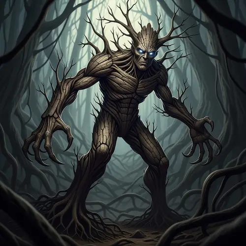 Majestic Tree-Like Creature: A Stern and Powerful Being