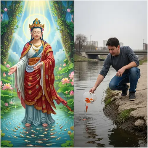 Bodhisattva vs Secular Person Releasing Life: A Contrast