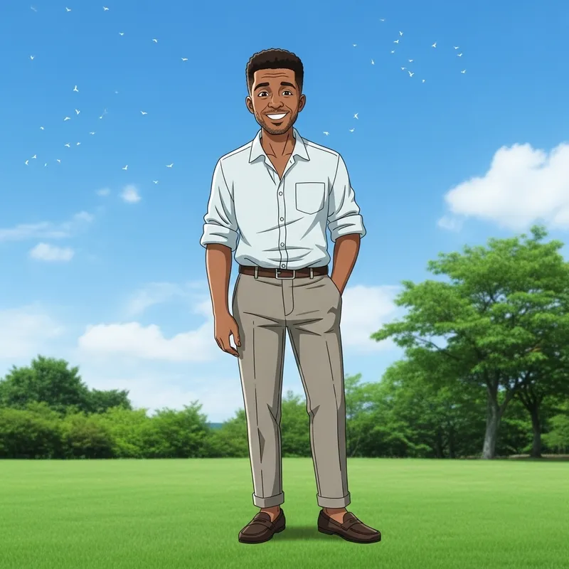 Zolani Ponco Smiling Outdoors | Afro Style with Charm