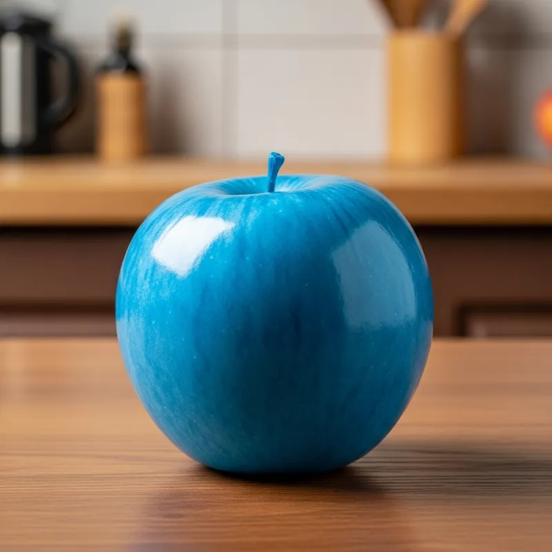 Blue Apple: Surreal Blue Apple Image