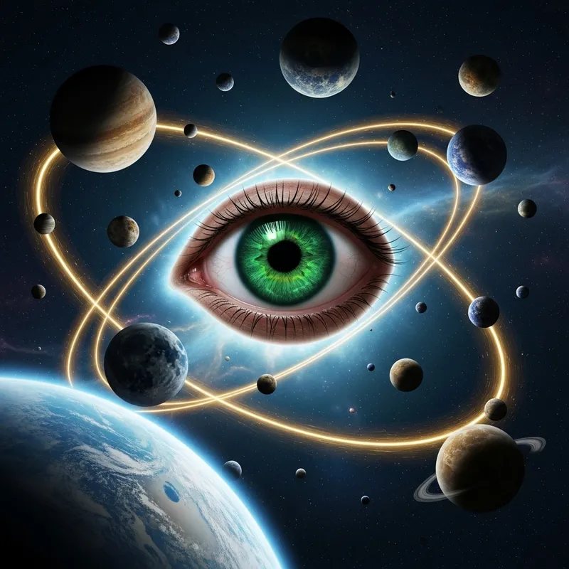 Mystical Green Eye - Cosmic Music Album Art Mystical Green Eye - Cosmic Music Album Art