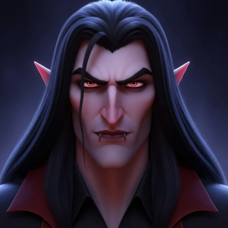 Handsome Man with Long Hair and Hunter Eyes | Dark Aura