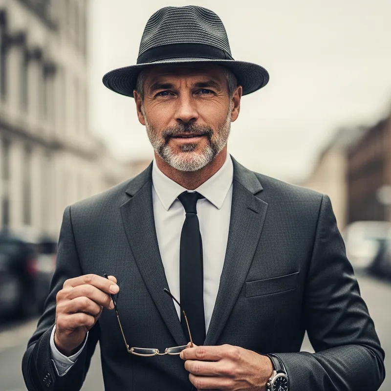 Raymond Red Reddington - Seasoned Strategist in Charcoal Suit | Authoritative Persona