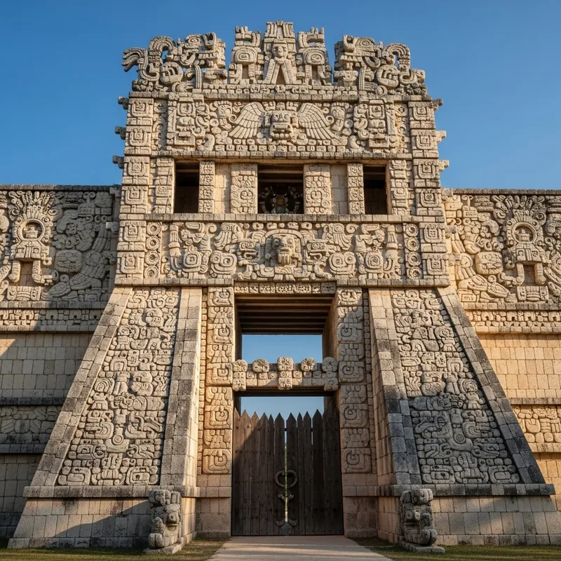 Maya Architecture-Inspired Grand Gate Design
