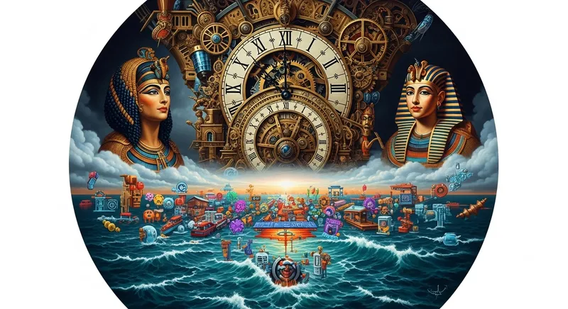 Intricate Clockwork Canvas Art: Hyper-Realistic Cyber Features