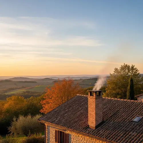 Vista Chimney Brand - Aesthetic Integration in Old-Fashioned Brick House