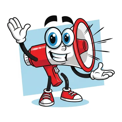 Fun Animated Megaphone Mascot