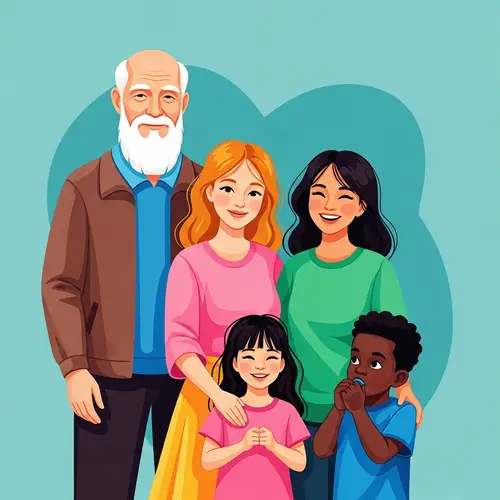 Abstract Family Representation in Art