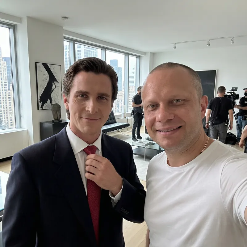 Realistic Selfie with Patrick Bateman in NYC